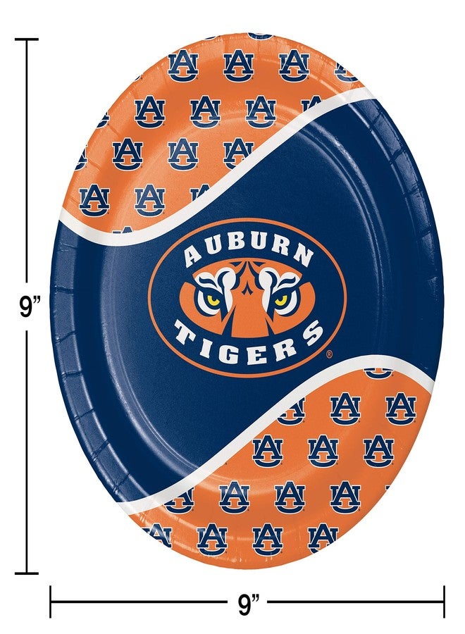 CREATIVE CONVERTING 8-Count Paper Dinner Plates, Auburn Tigers - Image 2