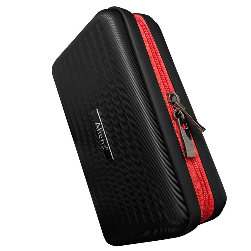 Aliens Travel Gadget Organiser Case Bag, Hardshell ABS Material, Shockproof, Water-Resistant Travel Storage Pouch for HDD/SSD, Gadget Organiser, Cable, Charger, Smartphone, airpods, Power Bank-Black - Image 1