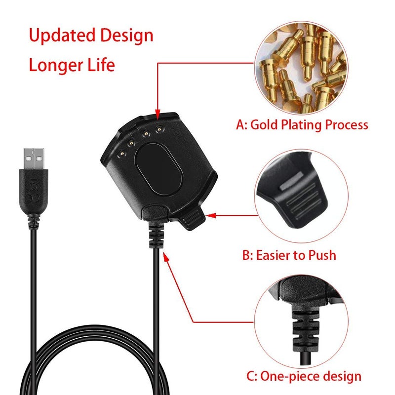 VFAN Charging Cable Clip Cord for Garmin Approach S4 GPS Golf Watch - Image 2