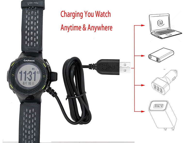 VFAN Charging Cable Clip Cord for Garmin Approach S4 GPS Golf Watch - Image 3