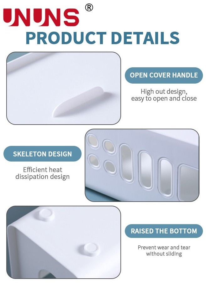 Cable Management Box, Under Desk Cord Organizer Box, Power Strip Box, Cable Management Kit, Cord Management Wire Organizer of Cable Clips&Cable Sleeve to Hide Wires & Cables