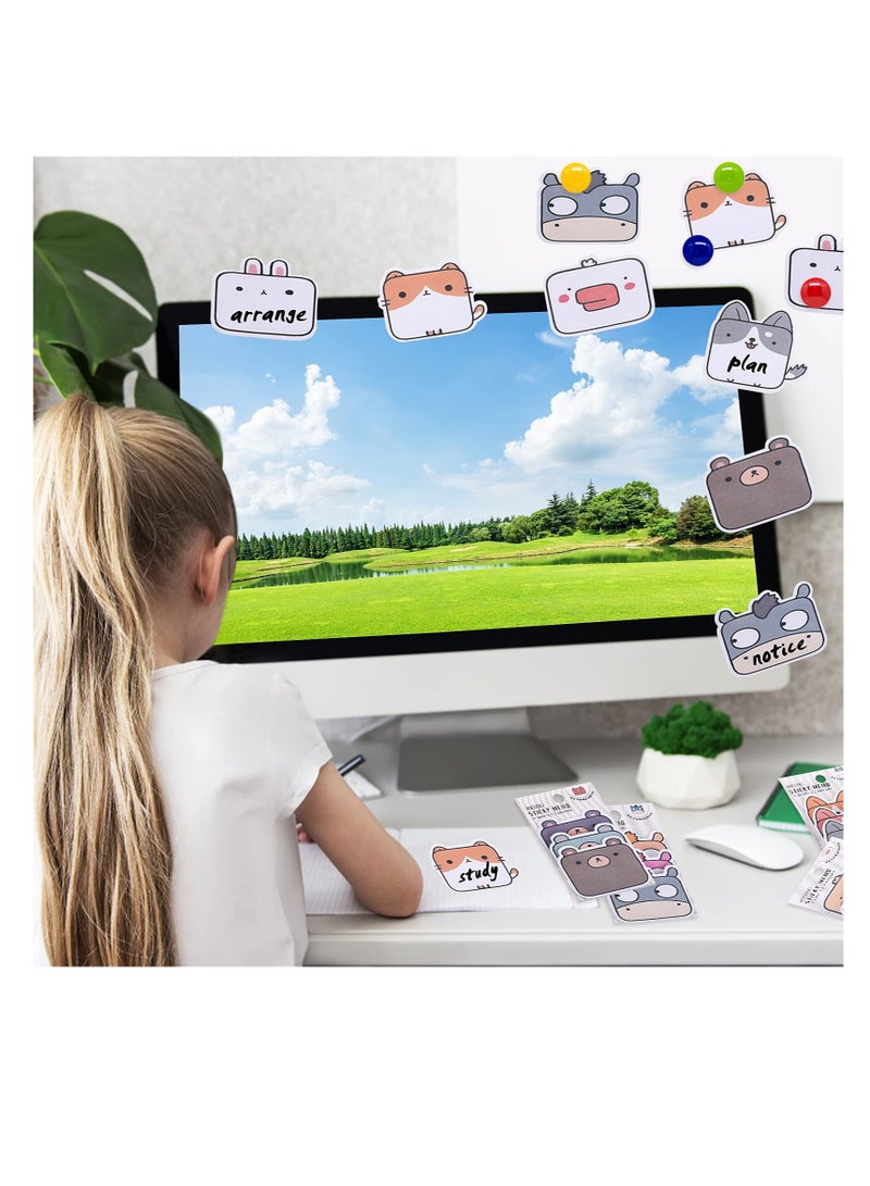 Cute Cartoon Animal Sticky Notes Set of 6 Self-Adhesive Memo Pads for School Office Home Use and Bookmarking Supplies - Image 5