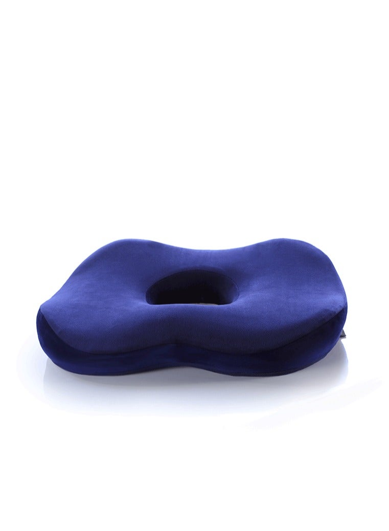 ماكس كمفورت مقعد بواسير بشكل مطور وفقا لأحدث دراسات العلاج الطبيعى , مقعد من الميموري الامريكي لمرضى البواسير للوقاية الآم والعصعص لون كحلي - Image 1