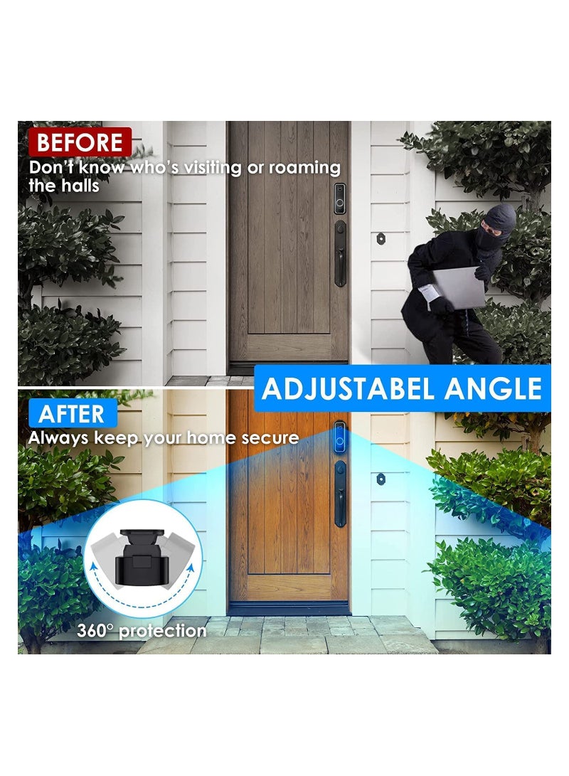 Zikra Doorbell Mount for Blink Video Doorbell No Drill Anti-Theft Doorbell Holder Adjustable Angle Fit Apartment Door Not Block Doorbell Sensor - Image 3