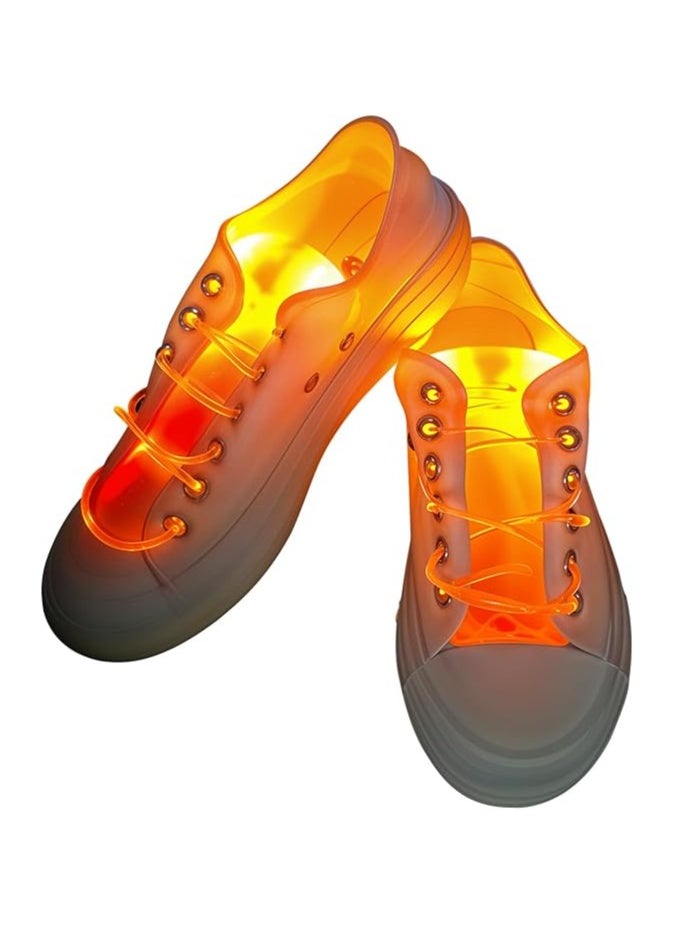 Remax Mena Pair Colorful LED Flash Light Up Shoe Laces Party Disco Shoes Strap Glow Stick 1 Shoelaces Boys Girls Light Up Your Night with 7 Color Modes  - Image 1