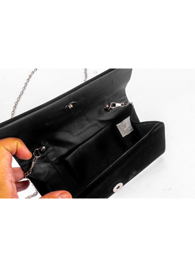 Generic Black Chamoiseather Soiree Bag  - Image 2