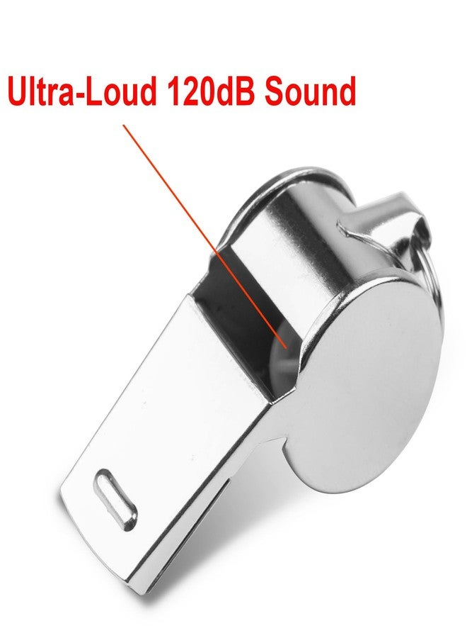 Hipat 24-Pack Stainless Steel Whistles with Lanyards - Loud, Clear Sound for Coaches, Referees, Survival Kits & Outdoor Safety - Image 2