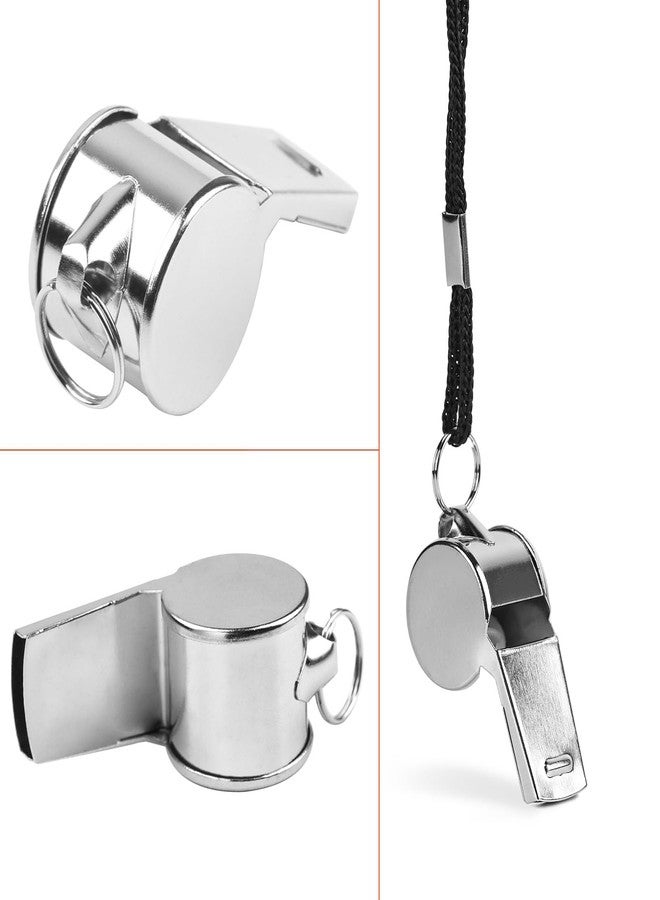 Hipat 24-Pack Stainless Steel Whistles with Lanyards - Loud, Clear Sound for Coaches, Referees, Survival Kits & Outdoor Safety - Image 5