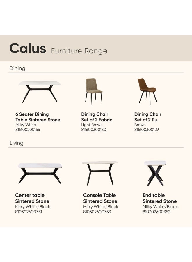 DANUBE HOME Calus Center Table Sintered Stone Multifunctional Living Room Table Space Saving Center Table Modern Design Furniture For Home L 160x90x76 cm Milky White / Black - Image 4