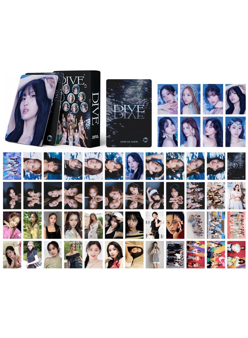 NIBEMINENT 55 Pcs Kpop TWICE DIVE Lomo Cards Card For Fans Collection Gifts - Image 1