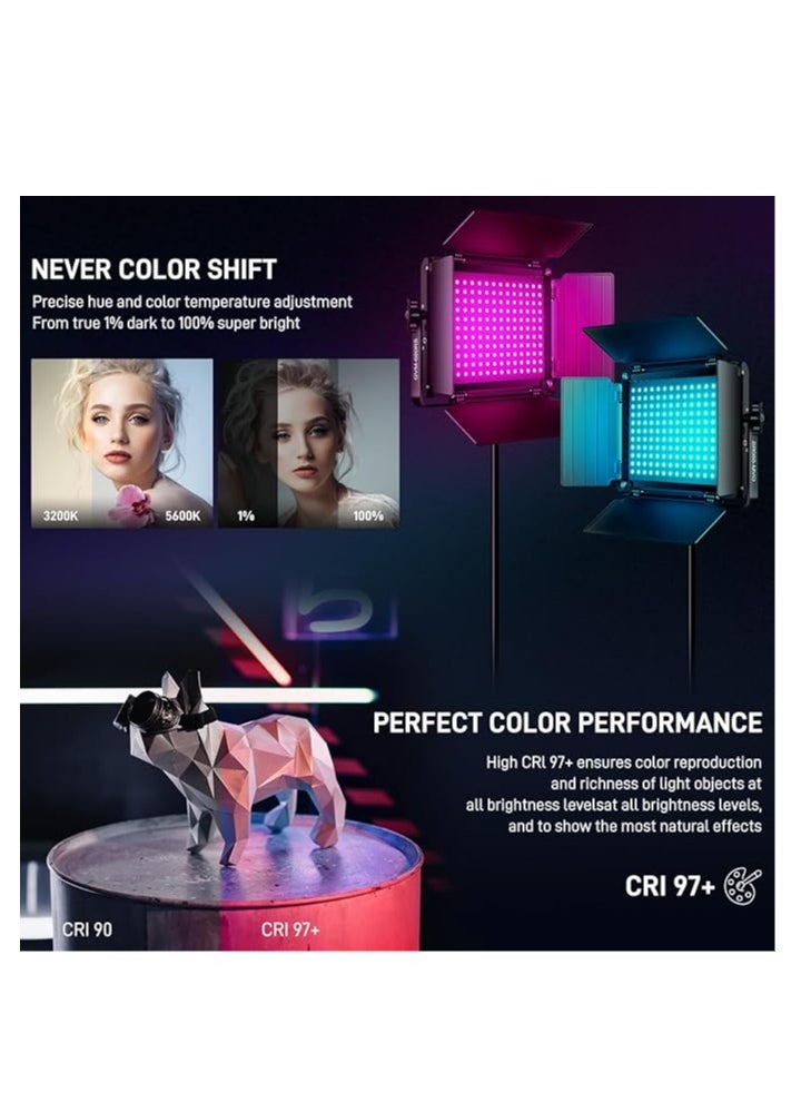 GVM Great Video Maker GVM 680RS 50W RGB LED Studio Video-Light-Kit - 2 Light Kit  - Image 4