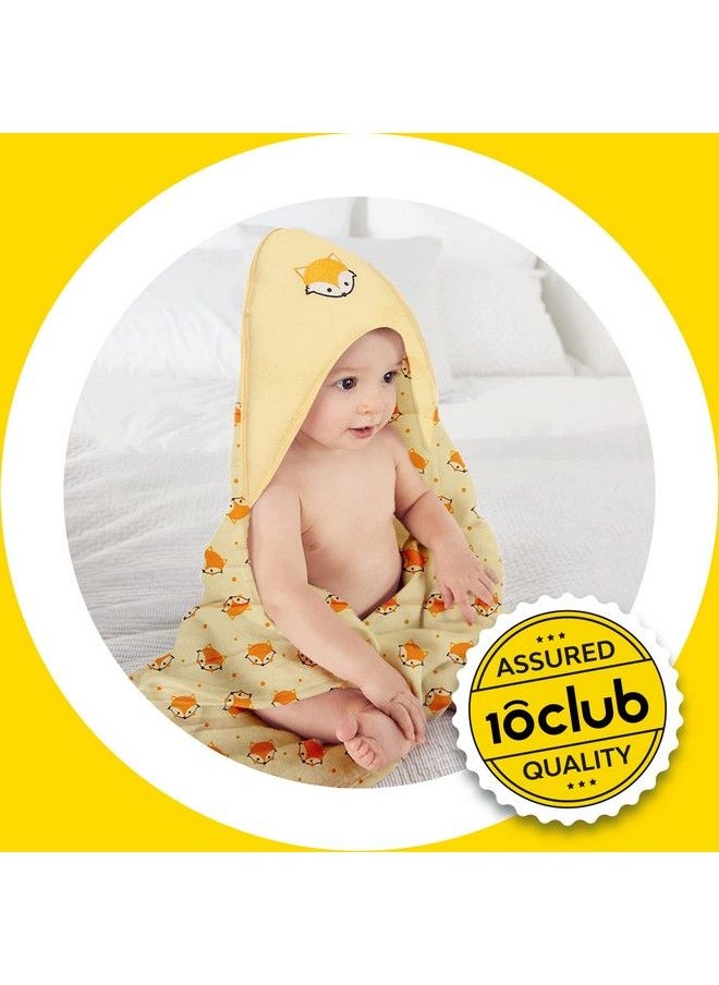 My NewBorn - By 10Club By 10Club 3 In 1 Hooded Baby Blanket Wrapper (Yellow) ; All Season Soft Swaddle ; Nursing Gift ; Receiving Blanket ; Travel Friendly Quilt For Kids ; Unisex Comforter - Image 1