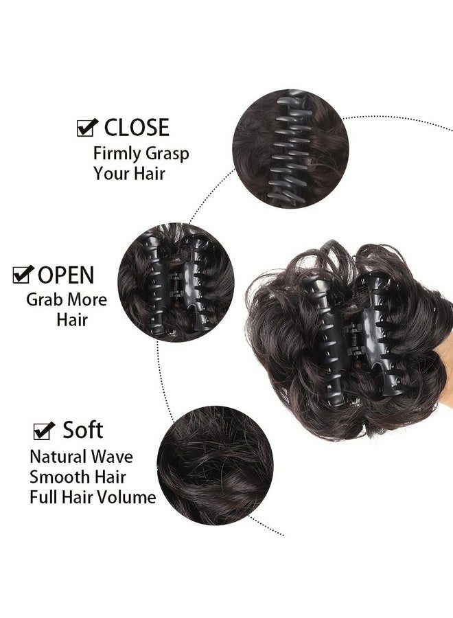 Chanderkash1 Pcs Synthetic Nylon Messy Curly Hair Claw/Clutcher Bun Hair Extension for Women and Girls (Black) - Image 4
