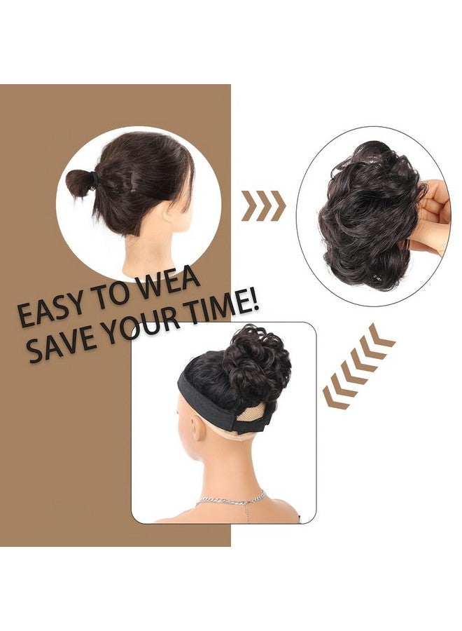 Chanderkash1 Pcs Synthetic Nylon Messy Curly Hair Claw/Clutcher Bun Hair Extension for Women and Girls (Black) - Image 3