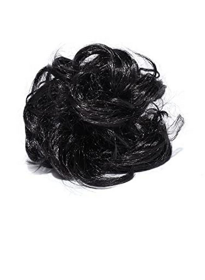 Chanderkash1 Pcs Synthetic Nylon Messy Curly Hair Claw/Clutcher Bun Hair Extension for Women and Girls (Black) - Image 2