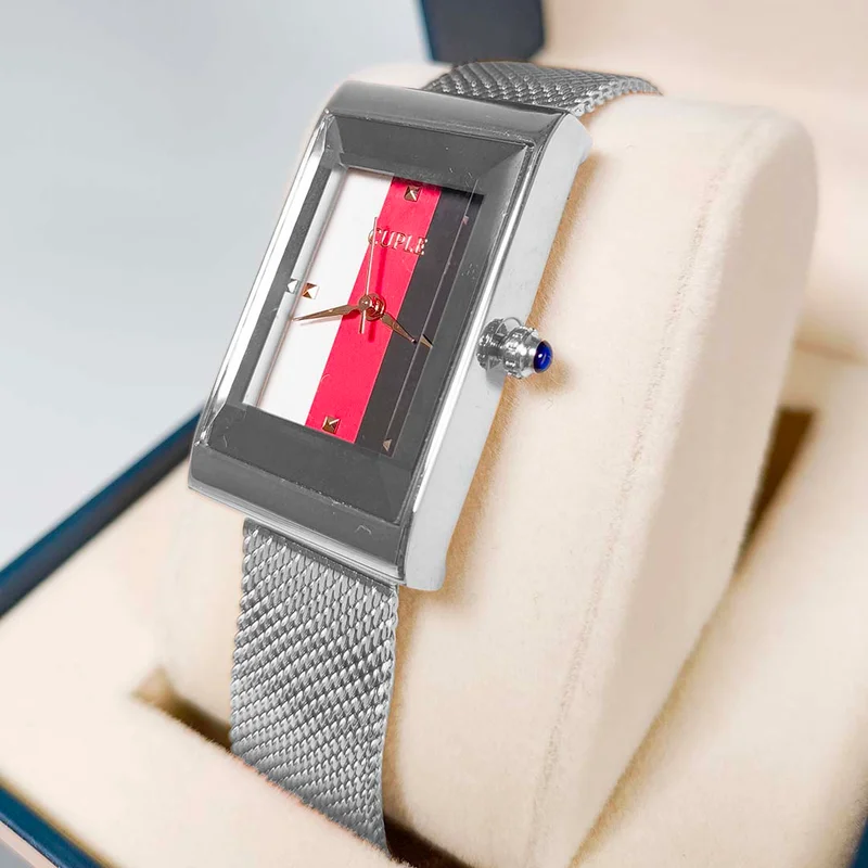 Cuple Womens Silver Dial Analog Wrist Watch