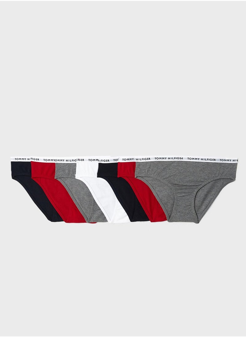 TOMMY HILFIGER Kids 7 Pack Logo Waistband Brief  - Image 1