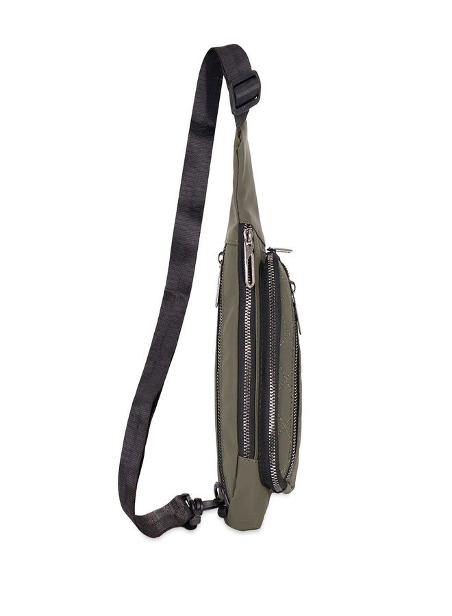 NFI essentials Waist Chest Bag for Men Women Belt Sling Pouch Crossbody Unisex Crossover Fanny Pack One Side Travel Hiking Zip Bag Multipurpose Adjustable Strap Shoulder Running Bag - Image 2