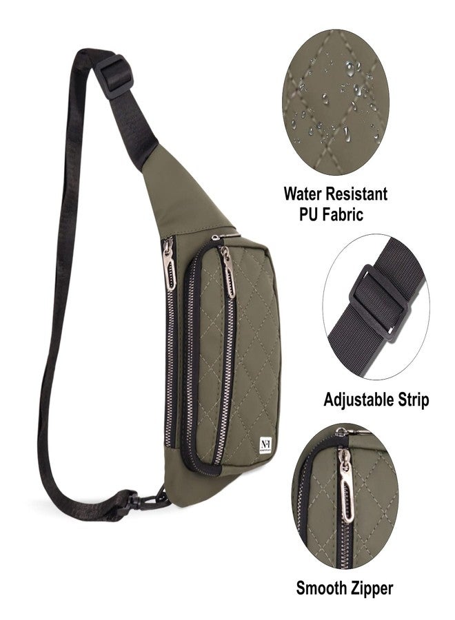 NFI essentials Waist Chest Bag for Men Women Belt Sling Pouch Crossbody Unisex Crossover Fanny Pack One Side Travel Hiking Zip Bag Multipurpose Adjustable Strap Shoulder Running Bag - Image 5