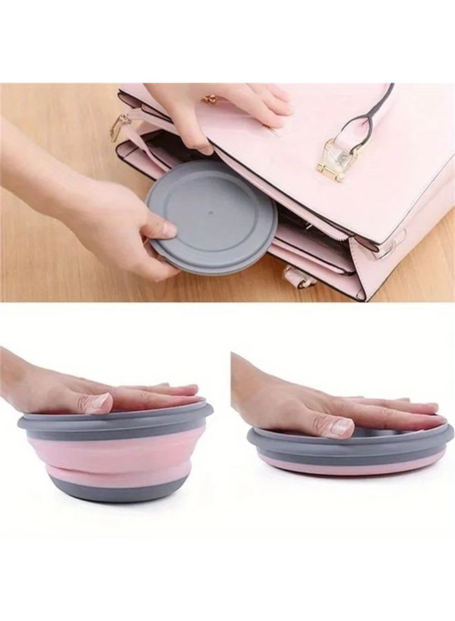 Green 3Pcs Collapsible Camping Bowls with Lids for Travel Outdoor - Image 4