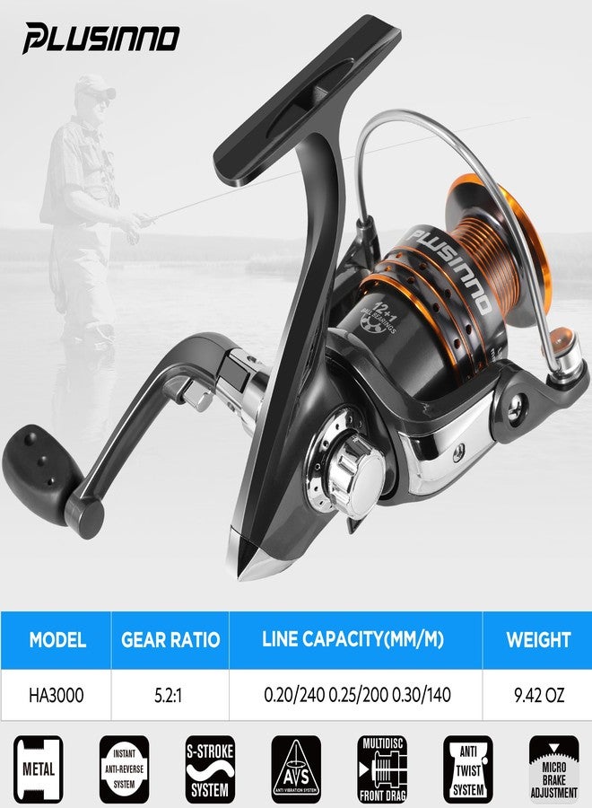 PLUSINNO Telescopic Fishing Rod and Reel Combo with 373PCS Tackle Box, Collapsible Rod and Lures Box, Travel Fish Pole Starter Kit, Fishing Accessories Gear Tackle Lure Kit Gifts for Men Bass Trout - Image 3