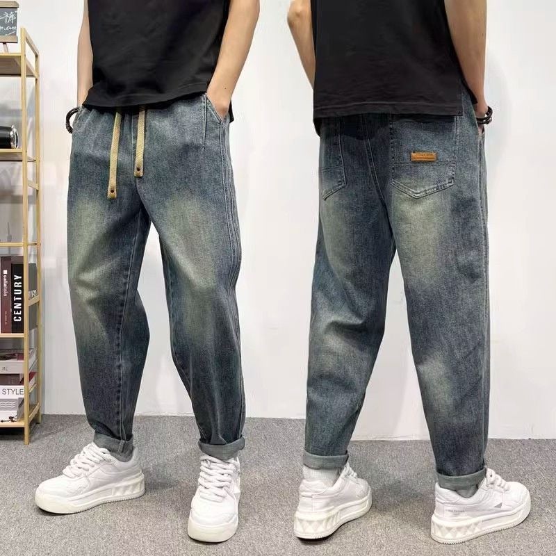 Unisex Classic Denim Jeans Loose Fit Daily Outdoor Wear - Image 2