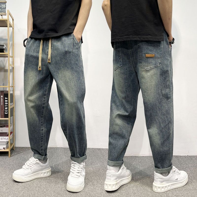 Unisex Classic Denim Jeans Loose Fit Daily Outdoor Wear - Image 1