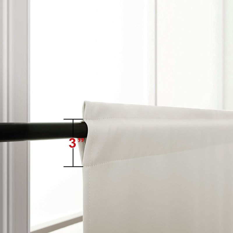 Koufall Cream White Valancs for Windows Rod Pocket قبالة أبيض العاج لتيرة الستار - Image 4