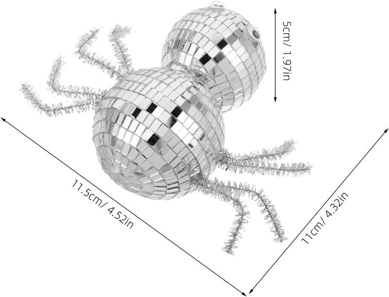 Healifty Halloween Spider: Spider Figurine with Disco Mirror Tiles for Halloween Haunted House Party Decorations Indoor Room Decor - Image 4