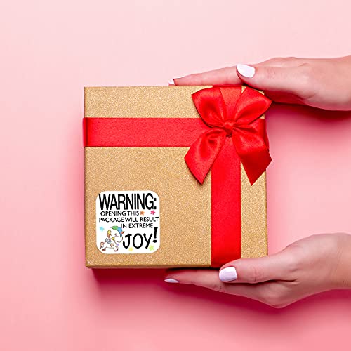 Littlefa Warning Opening Stickers, Opening This Package Result in Extreme Joy Stickers for Packaging Shipping Funny Small Business Labels, Unicorn Design 500 PCS - Image 4