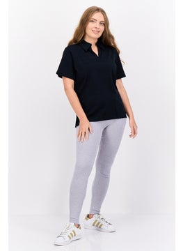 Greg Norman Women Sportswear Fit Short Sleeve Outdoor Polo Shirt, Black  - Image 4