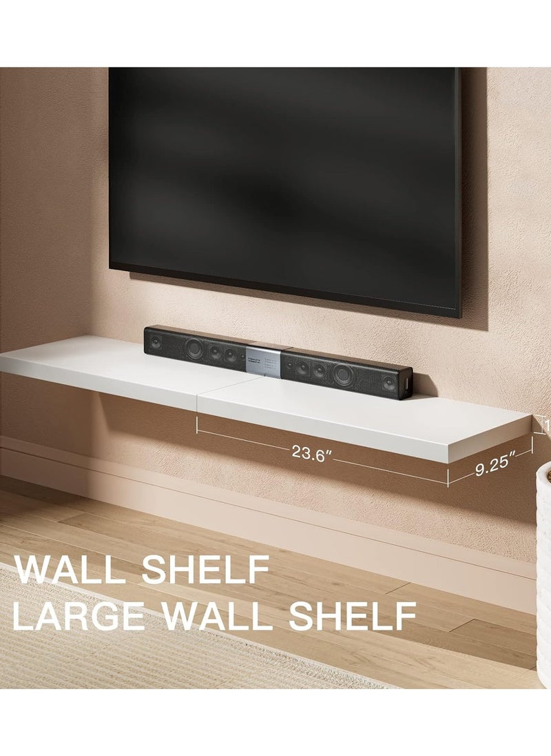 Roman Gifts - Set of 6Pcs Floating Shelves for Wall Decor Wall Shelves for Bedroom Storage Large Deep Wall Mounted Shelves for Bathroom Towels Laundry Living Room Kitchen Closet - Image 1