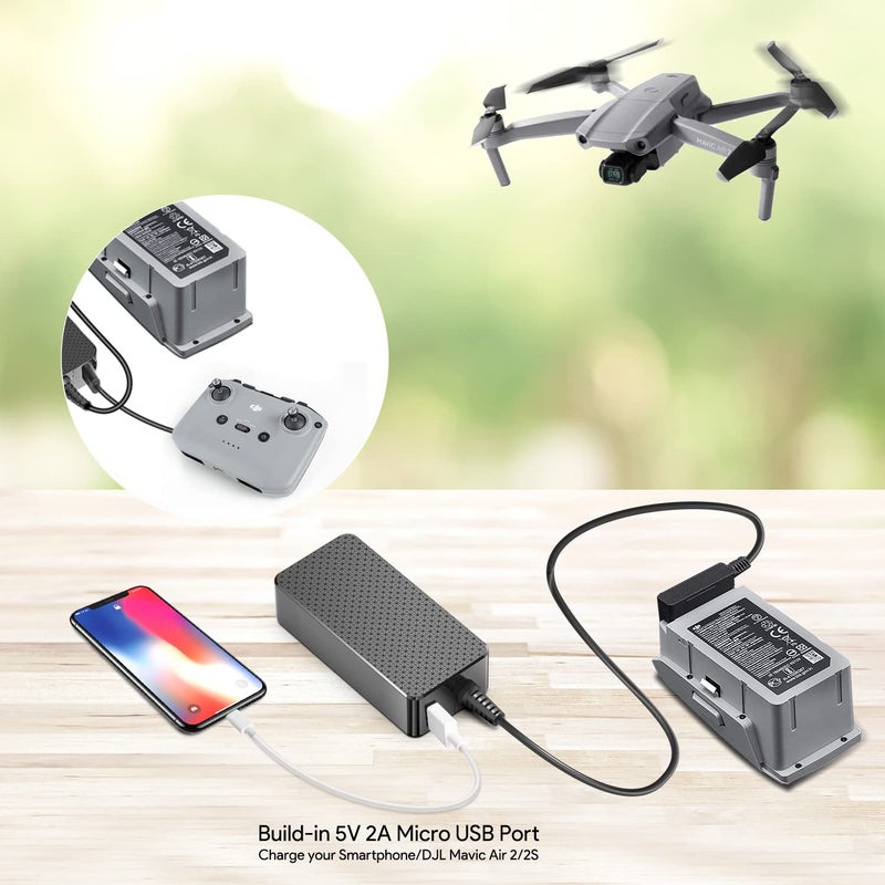 Taifu 13.2V 2.82A Battery Charger & Ac Adapter Replacement For Dji Mavic Air 2S  Dji Mavic Air 2 Charger Included Power Supply Cord With 5V Usb Port Power Adapter Cargador Battery Charging Dji Charger - Image 2