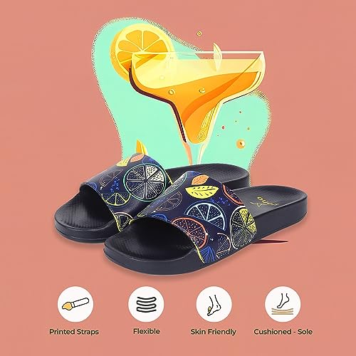 YOHO Tropica Printed Comfortable Women Slides | Stylish & Waterproof | Soft Inner Lining On Strap - Image 2