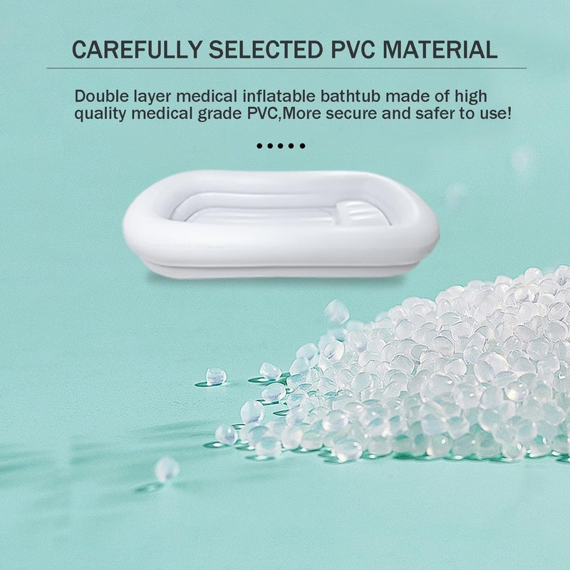 TONGTONGFA,Medical Inflatable Bathtub,Inflatable Bed Bath,Medical PVC Bedside Shower Bathtub Kit,Bed Baths for The Disabled,Suitable for Disabled People, Elderly Pregnant Women, Etc - Image 5