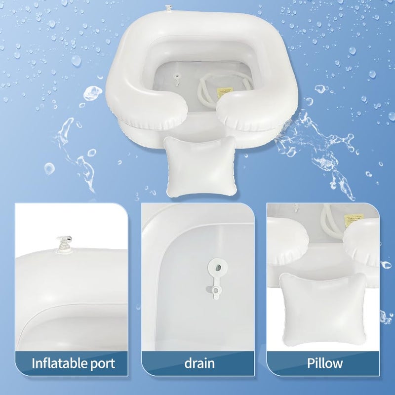 TONGTONGFA,Medical Inflatable Bathtub,Inflatable Bed Bath,Medical PVC Bedside Shower Bathtub Kit,Bed Baths for The Disabled,Suitable for Disabled People, Elderly Pregnant Women, Etc - Image 4