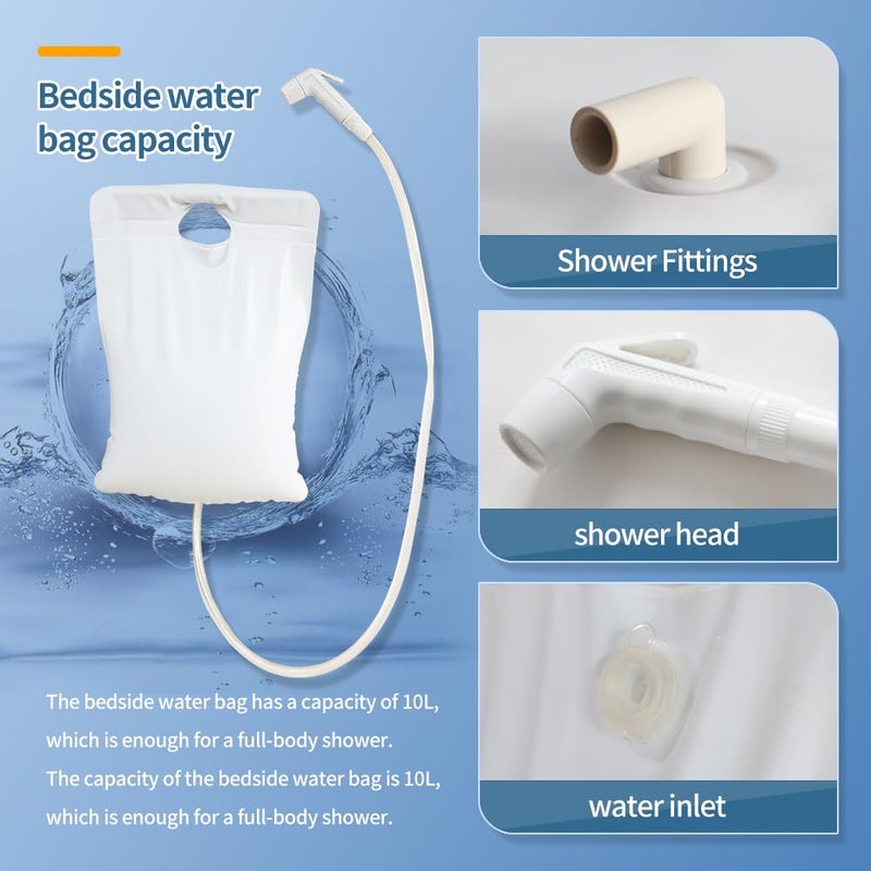 TONGTONGFA,Medical Inflatable Bathtub,Inflatable Bed Bath,Medical PVC Bedside Shower Bathtub Kit,Bed Baths for The Disabled,Suitable for Disabled People, Elderly Pregnant Women, Etc - Image 3