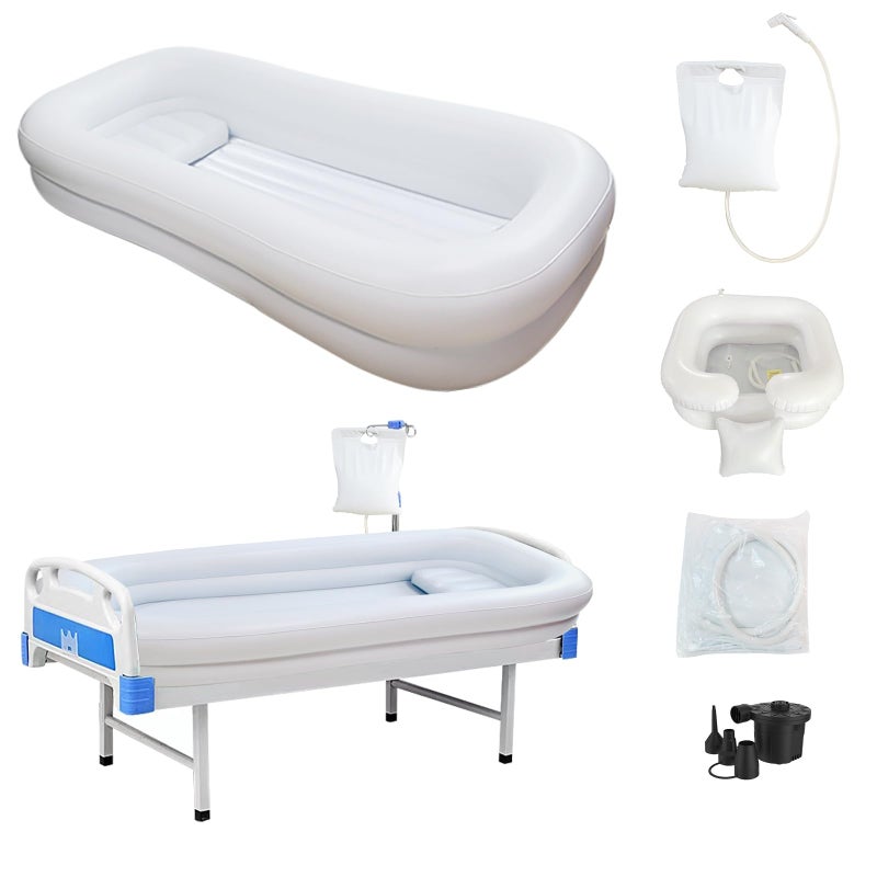 TONGTONGFA,Medical Inflatable Bathtub,Inflatable Bed Bath,Medical PVC Bedside Shower Bathtub Kit,Bed Baths for The Disabled,Suitable for Disabled People, Elderly Pregnant Women, Etc - Image 1