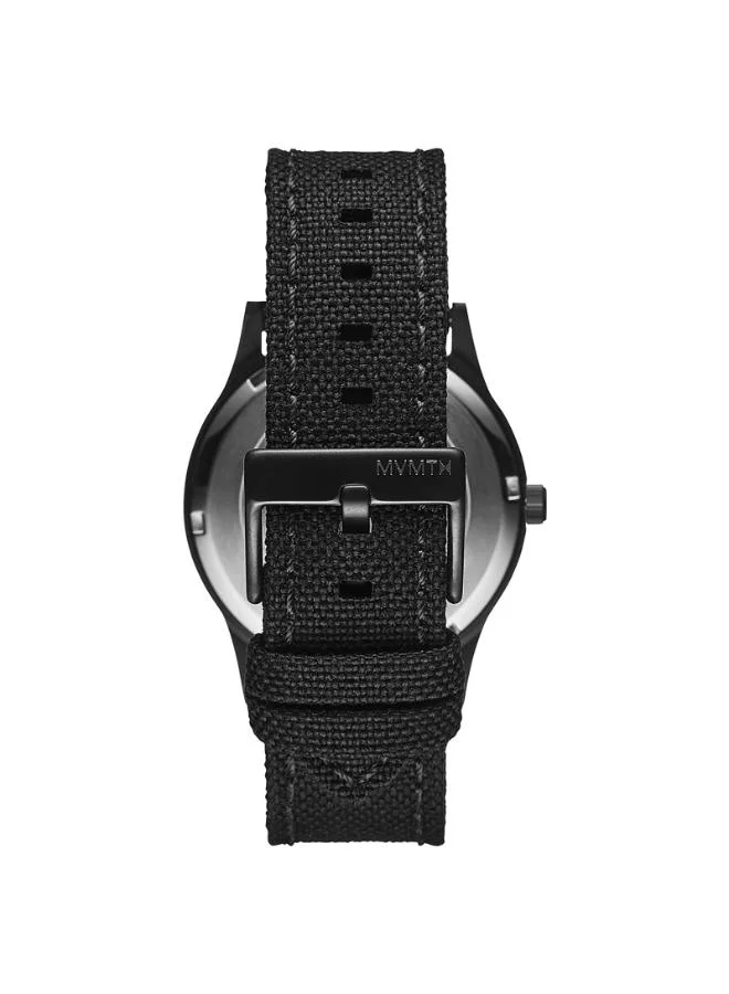 Mvmt Men's Quartz Watch, Black Dial, Black Nylon Strap