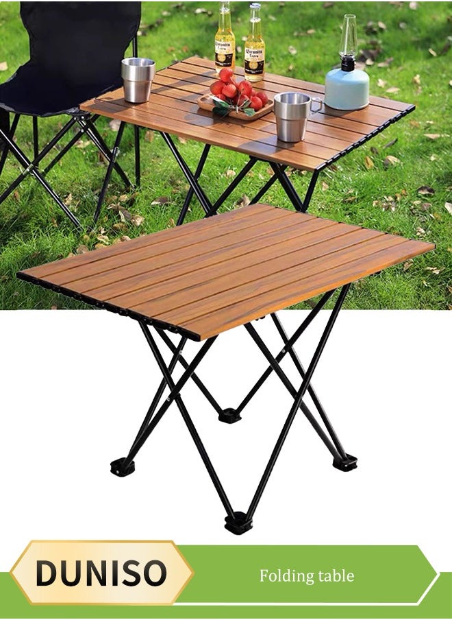 DUNISO Outdoor Camping Folding Table,Dimensions 68×41×47 cm,large model Lightweight with carbon steel Table Top & Carry Bag,Perfect for Picnics, Cooking, Beach, Hiking, Fishing  - Image 1