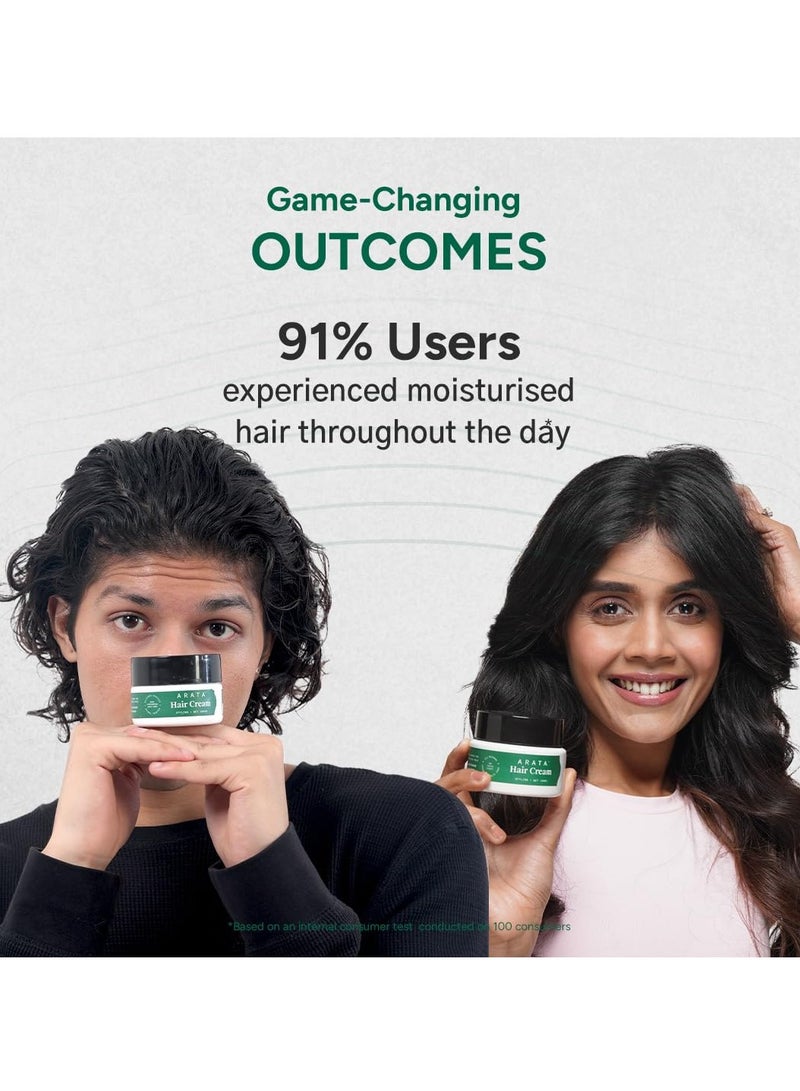 أراتا كريم أراتا لتصفيف الشعر (100 غرام) | مناسب لجميع أنواع الشعر | يُعزز ترطيبه | يُقلل من التجعد ويُعالج الشعر المتطاير | يُضيف ثباتًا ناعمًا وتحكمًا - Image 4