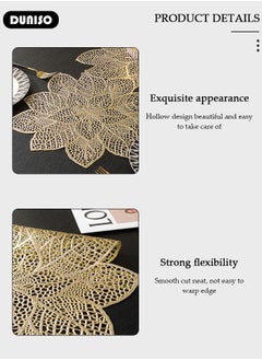 DUNISO Table Runner, Simulation Bauhinia Washable Placemats, Non Slip PVC Table Runners Holidays Parties Decor, Table Decor for Party and Dining Room Decorations  - Image 2