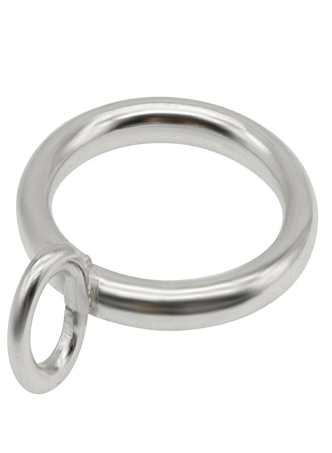 Bivethoi 28 Pack Metal Curtain Rings, with Eyelets Curtain Rings 1 Inch Inner Diameter Drapery Rings, Silver Curtain Rings for Curtain Rods - Image 1