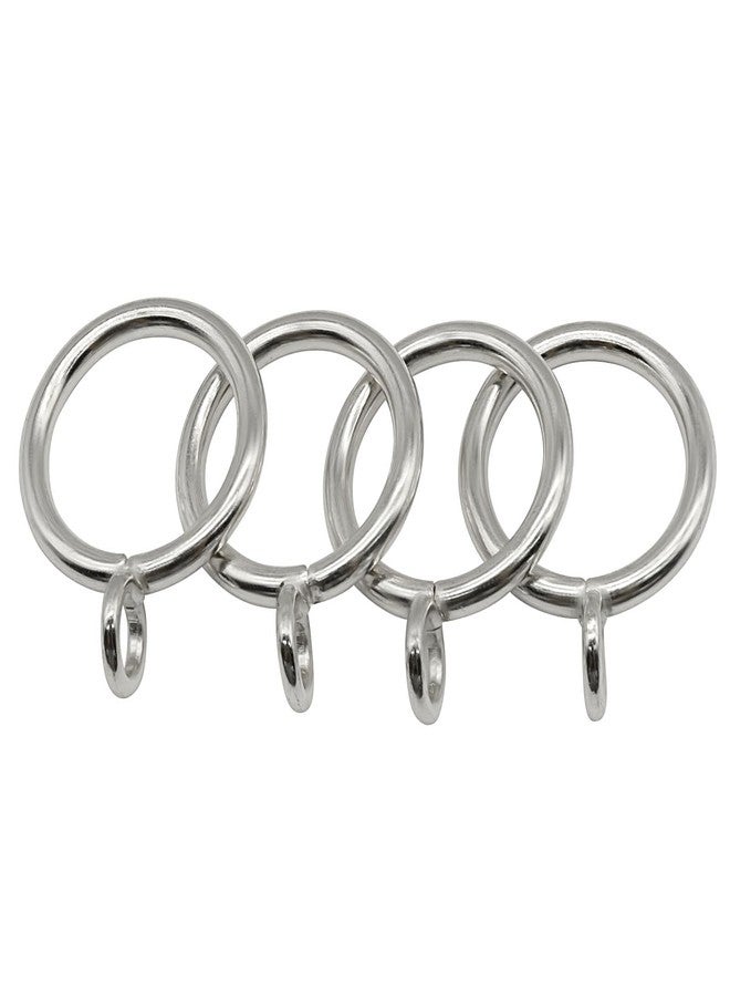 Bivethoi 28 Pack Metal Curtain Rings, with Eyelets Curtain Rings 1 Inch Inner Diameter Drapery Rings, Silver Curtain Rings for Curtain Rods - Image 2