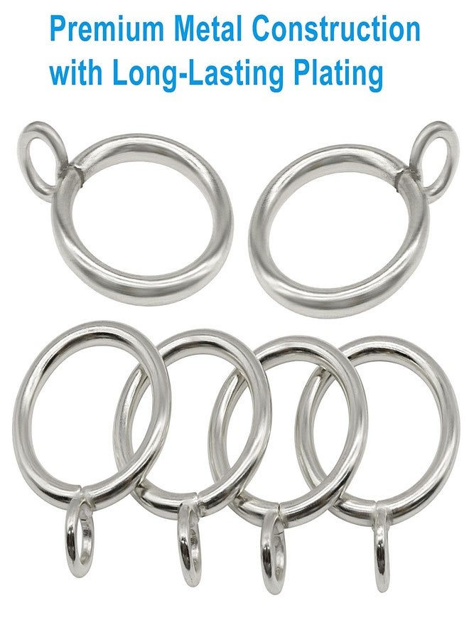 Bivethoi 28 Pack Metal Curtain Rings, with Eyelets Curtain Rings 1 Inch Inner Diameter Drapery Rings, Silver Curtain Rings for Curtain Rods - Image 4