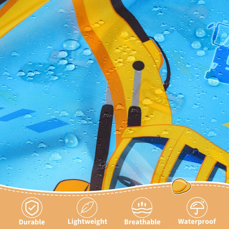 Wernnsai سمّاك الأطفال WERNNSAI - سمّاك فنون الشاحنات للأطفال من 3-8 سنوات، سمّاك مقاوم للماء للرسم، مريلة طهي وخبز وزراعة للأطفال بأكمام طويلة و3 جيوب - Image 4