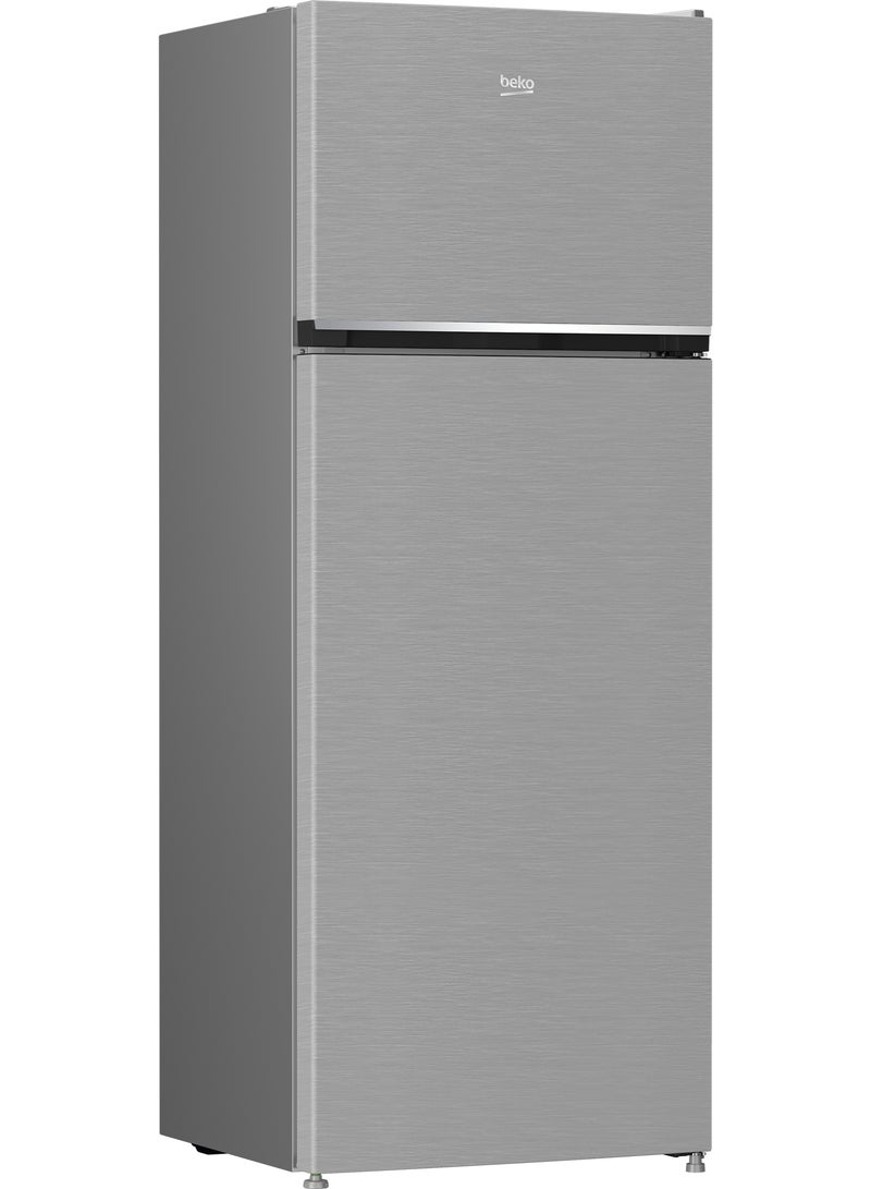 Beko No Frost Refrigerator 430 L Net - Top Freezer - RDNE455MK Silver - Image 1