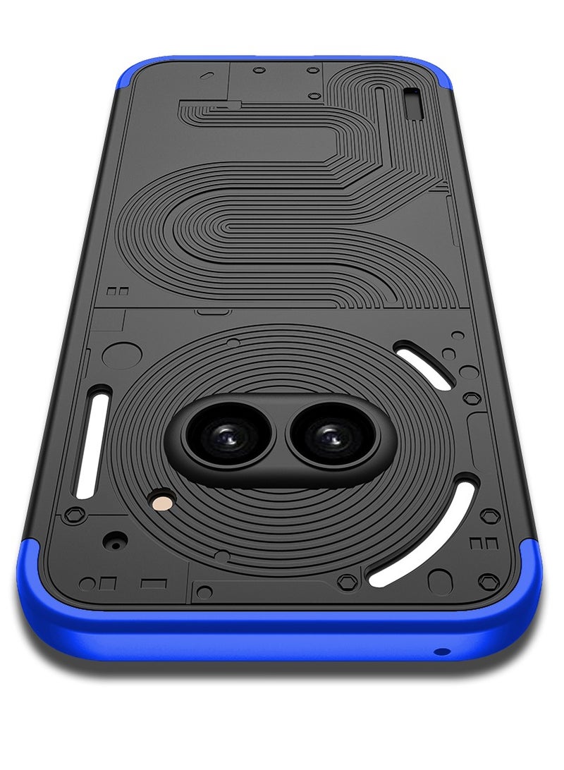 For Nothing Phone 2a Case, 360 Degree Full Body Hard Plastic Material Protective Back Cover, Detachable Split Slim Fit Shockproof Casing, Anti-Scratch Bumper Mobile Case - Image 3