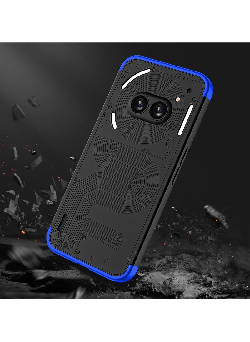 For Nothing Phone 2a Case, 360 Degree Full Body Hard Plastic Material Protective Back Cover, Detachable Split Slim Fit Shockproof Casing, Anti-Scratch Bumper Mobile Case - Image 5