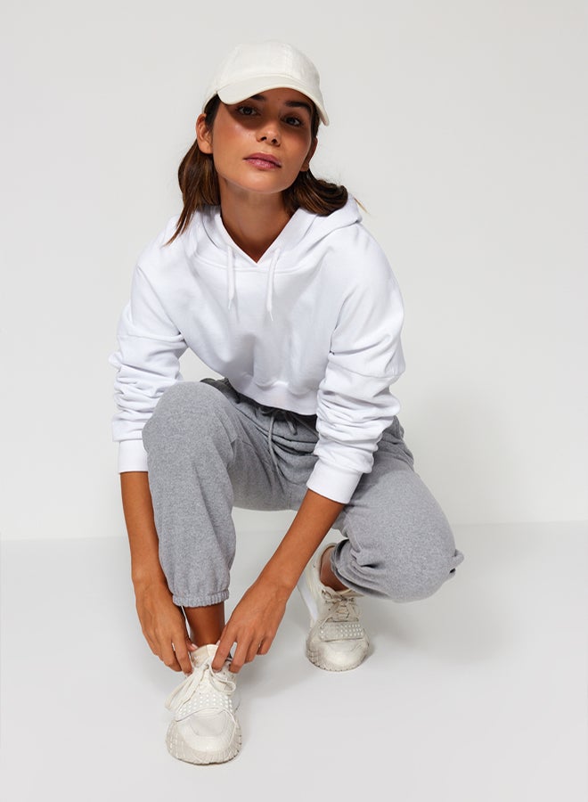 trendyol Light Gray Thessaloniki Comfort Fit Pocket Knitted Sports Sweatpants - Image 3